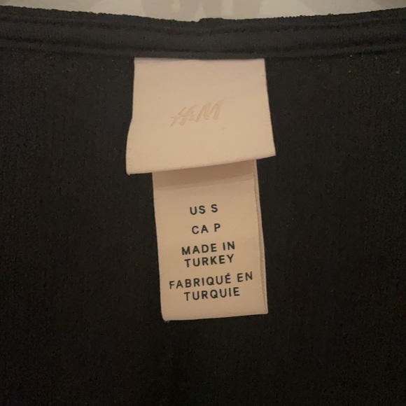 H&M NWOT Ruched Puff-sleeved Mini Wrap Dress - Picture 5 of 6